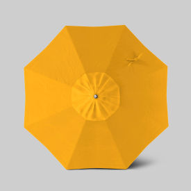 California Umbrella Newport 7.5 Patio Umbrella Ashwood Simulation Pole Sunbrella Sunflower Ylw 