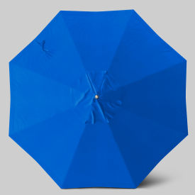 California Umbrella Newport 9 Patio Umbrella Teak Simulation Pole Sunbrella Pacific Blue 