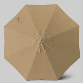 Newport 9' Patio Umbrella, Matte White Pole, Sunbrella Linen Sesame view 2