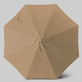 California Umbrella Newport 9 Patio Umbrella Black Pole Sunbrella Heather Beige 