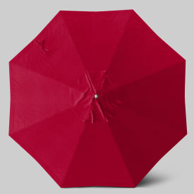 California Umbrella Newport 9 Patio Umbrella Ashwood Simulation Pole Sunbrella Jockey Red 