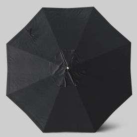 California Umbrella Newport 9 Patio Umbrella Ashwood Simulation Pole Sunbrella Black 