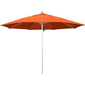 Venture 11' Patio Umbrella, Silver Pole, Sunbrella 1A Melon Fabric view 2