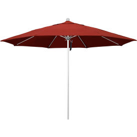 Venture 11' Patio Umbrella, Silver Pole, Sunbrella 2A Terracotta Fabric view 2