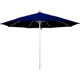 Venture 11' Patio Umbrella, Silver Pole, Sunbrella 1A True Blue Fabric view 2