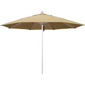 Venture 11' Patio Umbrella, Silver Pole, Sunbrella 2A Linen Sesame Fabric view 2