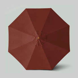 California Umbrella Venture 11 Patio Umbrella Teak Simulation Pole Sunbrella Henna 
