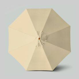 California Umbrella Venture 11 Patio Umbrella Teak Simulation Pole Sunbrella Antique Beige 