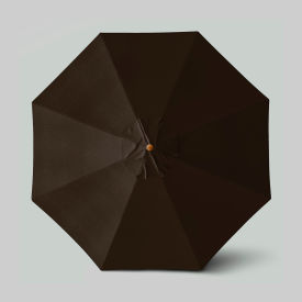 Venture 11' Patio Umbrella, Teak Simulation Pole, Sunbrella Bay Brown view 2
