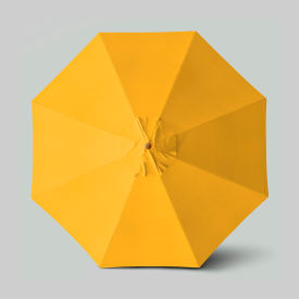 California Umbrella Venture 11 Patio Umbrella Teak Simulation Pole Sunbrella Sunflower Yellow 