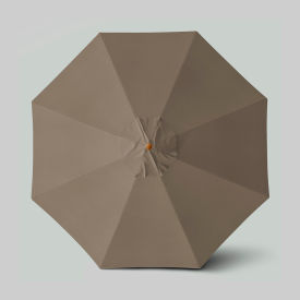 California Umbrella Venture 11 Patio Umbrella Teak Simulation Pole Sunbrella Taupe 