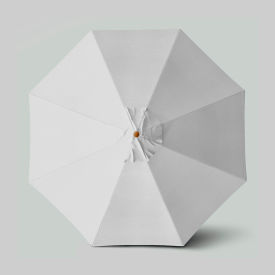 California Umbrella Venture 11 Patio Umbrella Teak Simulation Pole Olefin White 