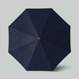 California Umbrella Venture 11 Patio Umbrella Teak Simulation Pole Olefin Navy Blue 