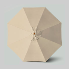 California Umbrella Venture 11 Patio Umbrella Teak Simulation Pole Olefin Antique Beige 