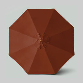 California Umbrella Venture 11 Patio Umbrella Teak Simulation Pole Olefin Terracotta 