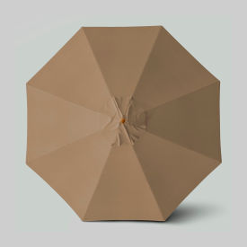 California Umbrella Venture 11 Patio Umbrella Teak Simulation Pole Olefin Woven Sesame 