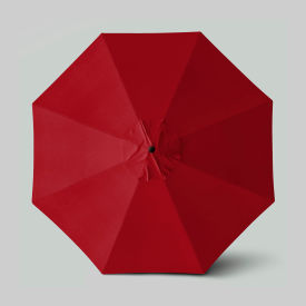 California Umbrella Venture 11 Patio Umbrella Bronze Pole Sunbrella Jockey Red 