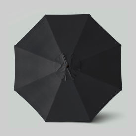 California Umbrella Venture 11 Patio Umbrella Bronze Pole Sunbrella Black 