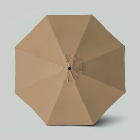 California Umbrella Venture 11 Patio Umbrella Bronze Pole Sunbrella Heather Beige 