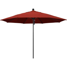 Venture 11' Patio Umbrella, Black Pole, Sunbrella 2A Terracotta Fabric view 2