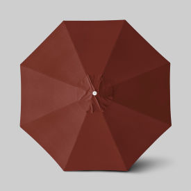 California Umbrella Venture 11 Patio Umbrella Ashwood Simulation Pole Sunbrella Henna 