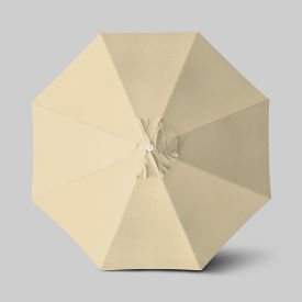 California Umbrella Venture 11 Patio Umbrella Ashwood Simulation Pole Sunbrella Antique Beige 