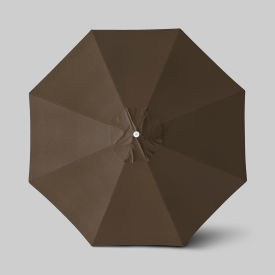 California Umbrella Venture 11 Patio Umbrella Ashwood Simulation Pole Sunbrella Cocoa 