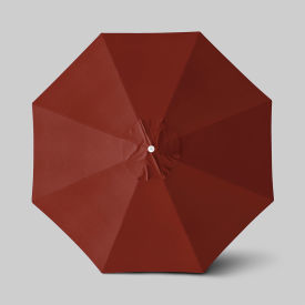 Venture 11' Patio Umbrella, Ashwood Simulation Pole, Sunbrella Terracotta view 2