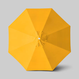 California Umbrella Venture 11 Patio Umbrella Ashwood Simulation Pole Sunbrella Sunflower Yellow 