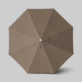 California Umbrella Venture 11 Patio Umbrella Ashwood Simulation Pole Sunbrella Taupe 