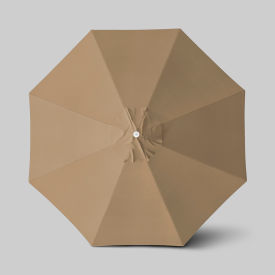 California Umbrella Venture 11 Patio Umbrella Ashwood Simulation Pole Sunbrella Heather Beige 