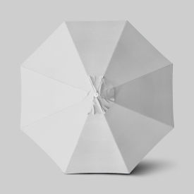 California Umbrella Venture 11 Patio Umbrella Ashwood Simulation Pole Olefin White 