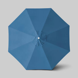California Umbrella Venture 11 Patio Umbrella Ashwood Simulation Pole Olefin Capri Blue 