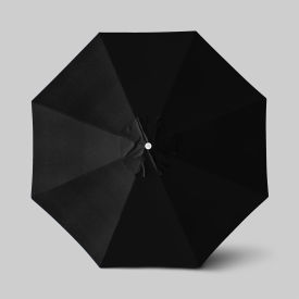 California Umbrella Venture 11 Patio Umbrella Ashwood Simulation Pole Olefin Black 