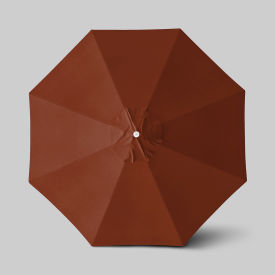 California Umbrella Venture 11 Patio Umbrella Ashwood Simulation Pole Olefin Terracotta 