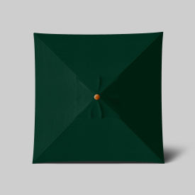 California Umbrella Venture 6 x 6 Patio Umbrella Teak Simulation Pole Sunbrella Forest Green 