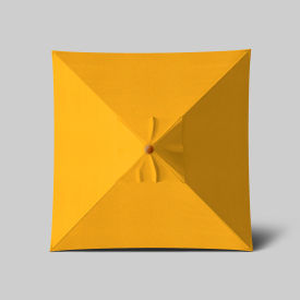 California Umbrella Venture 6 x 6 Patio Umbrella Teak Simulation Pole Sunbrella Sunflower Yellow 