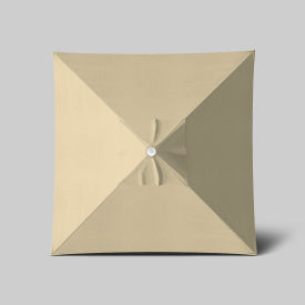 California Umbrella Venture 6 x 6 Patio Umbrella Ashwood Simulation Pole Sunbrella Antique Beige 