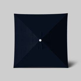 California Umbrella Venture 6 x 6 Patio Umbrella Ashwood Simulation Pole Sunbrella Navy Blue 