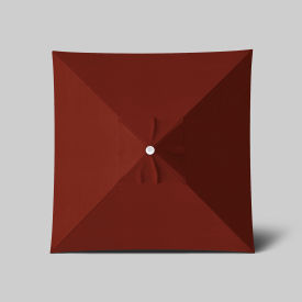 California Umbrella Venture 6 x 6 Patio Umbrella Ashwood Simulation Pole Sunbrella Terracotta 