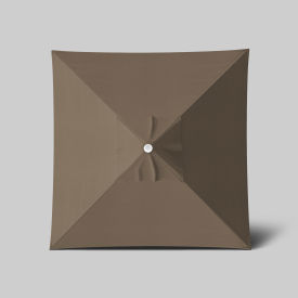 California Umbrella Venture 6 x 6 Patio Umbrella Ashwood Simulation Pole Sunbrella Taupe 