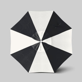 California Umbrella Venture 7.5 Patio Umbrella Silver Pole Sunbrella Natural/Black 
