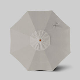 California Umbrella Venture 7.5 Patio Umbrella Teak Simulation Pole Sunbrella Granite 