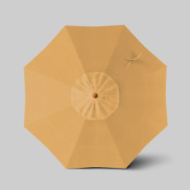 California Umbrella Venture 7.5 Patio Umbrella Teak Simulation Pole Sunbrella Wheat 