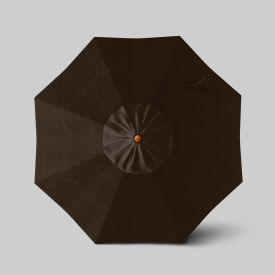 California Umbrella Venture 7.5 Patio Umbrella Teak Simulation Pole Sunbrella Bay Brown 