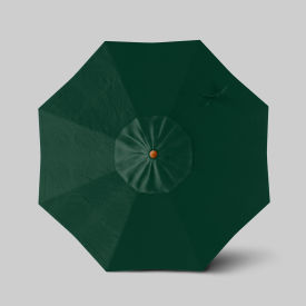 California Umbrella Venture 7.5 Patio Umbrella Teak Simulation Pole Sunbrella Forest Green 