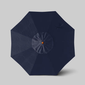 California Umbrella Venture 7.5 Patio Umbrella Teak Simulation Pole Olefin Navy Blue 