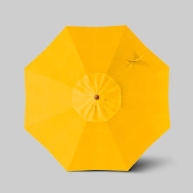 California Umbrella Venture 7.5 Patio Umbrella Teak Simulation Pole Olefin Lemon 