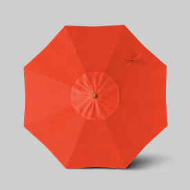 California Umbrella Venture 7.5 Patio Umbrella Teak Simulation Pole Olefin Sunset 