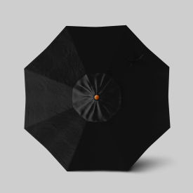 California Umbrella Venture 7.5 Patio Umbrella Teak Simulation Pole Olefin Black 